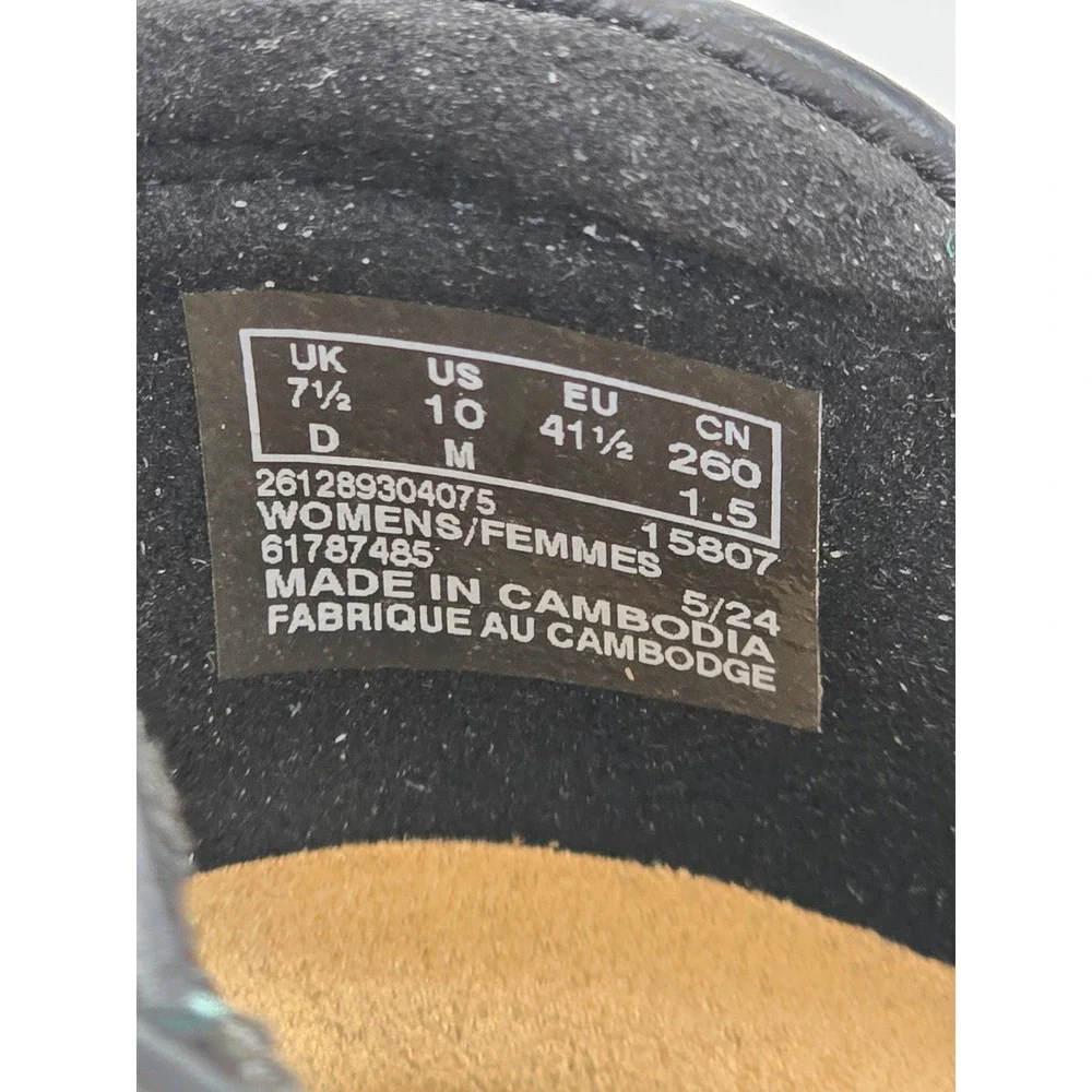 Clarks Collection Slip On Loafers Womens 10 Black Leather Ortholite - Excellent